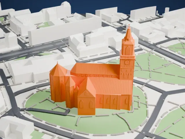 Turku Cathedral model, North view