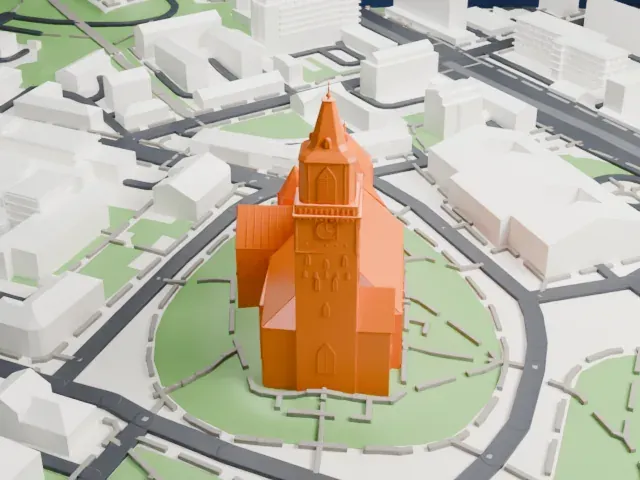 Turku Cathedral model, West view
