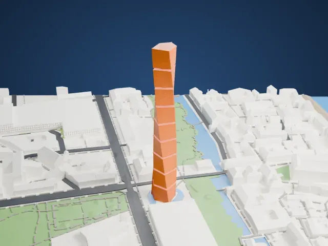 Turning Torso model, North view