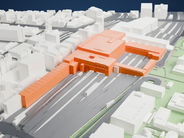 Ueno Station model, North view