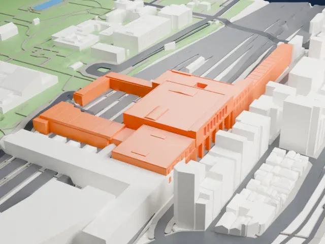 Ueno Station model, South view