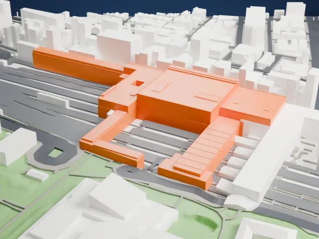 Ueno Station model, West view