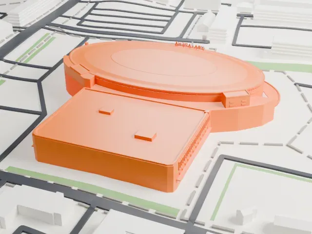 Ufa Arena model, North view