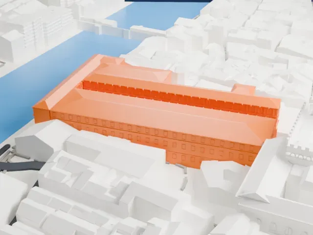 Uffizi Gallery model, East view