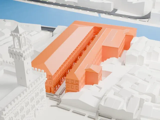 Uffizi Gallery model, North view