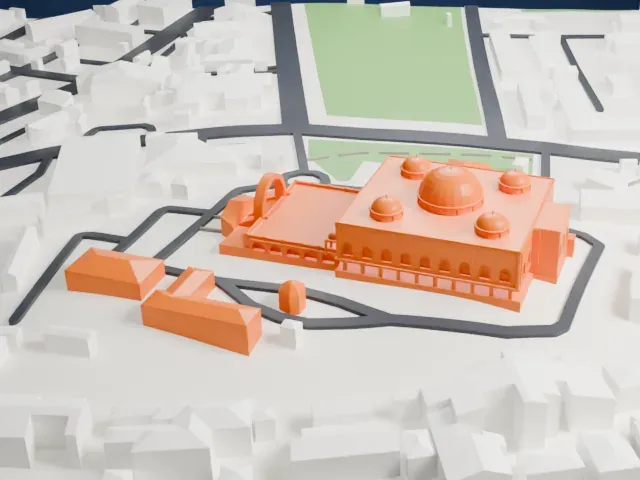 Uganda National Mosque model, East view
