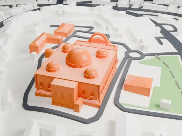 Uganda National Mosque model, North view