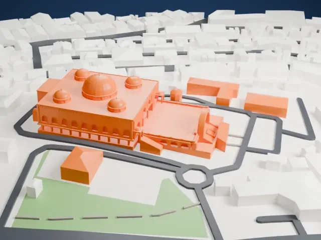 Uganda National Mosque model, West view