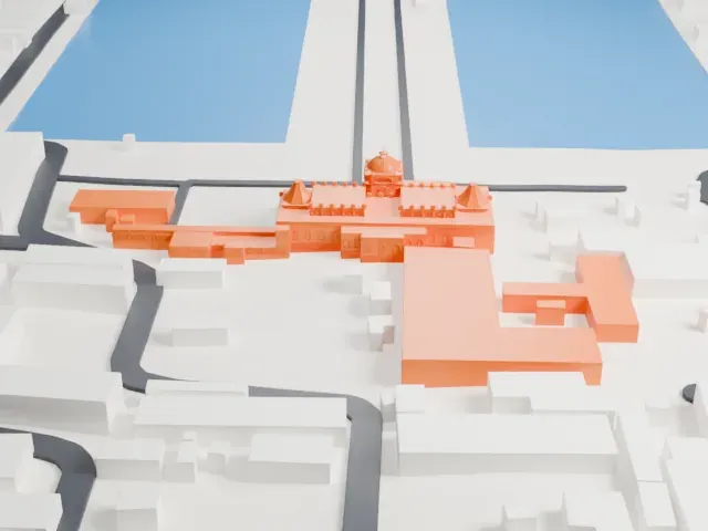 Ujjayanta Palace model, North view