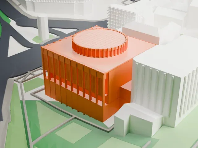 Ukrainian House model, North view
