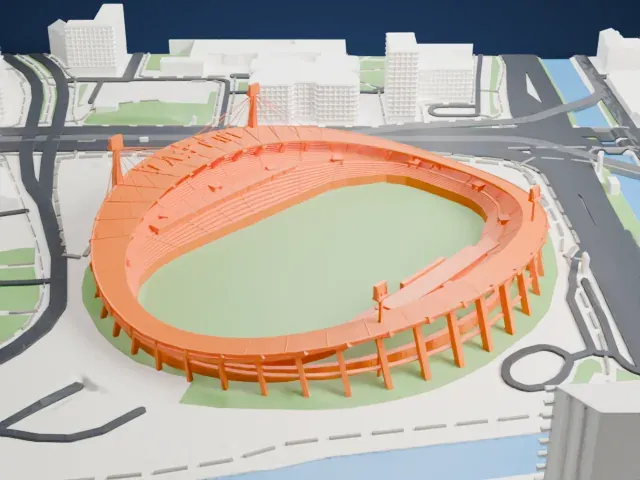 Ullevi model, East view