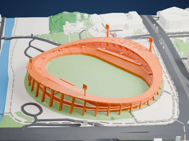 Ullevi model, North view