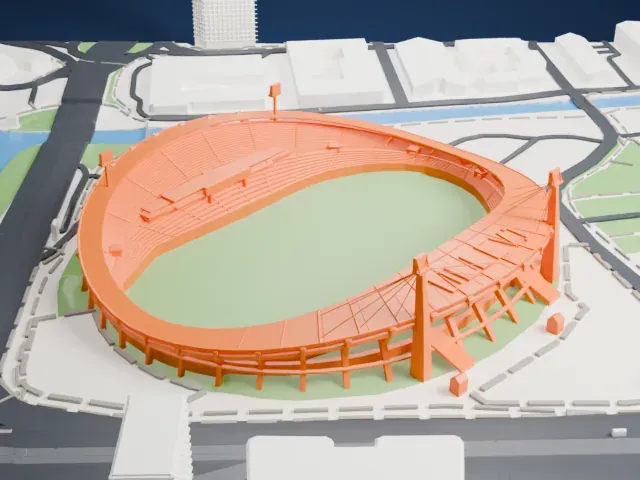 Ullevi model, West view