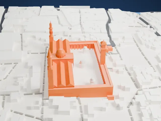 Umayyad Mosque model, East view