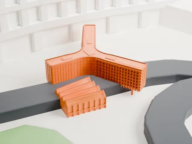 UNESCO Headquarters model, West view