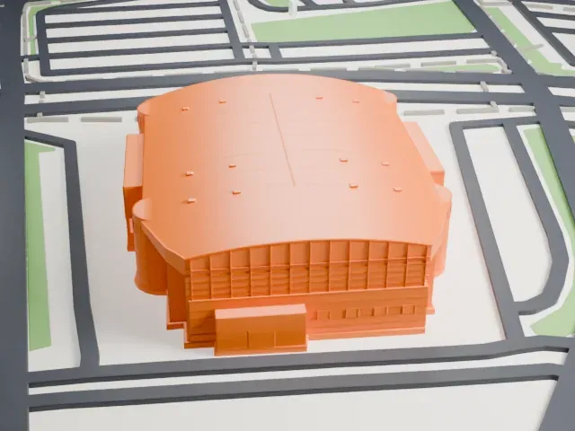 Unibet Arena model, North view