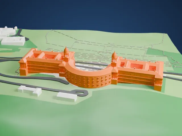 Union Buildings model, North view