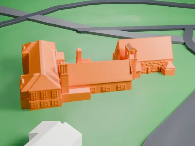 Union Church of Pocantico Hills model, North view