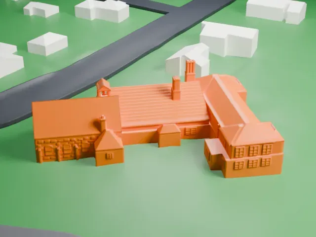 Union Church of Pocantico Hills model, South view