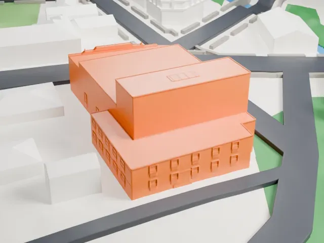 Union County Performing Arts Center model, East view