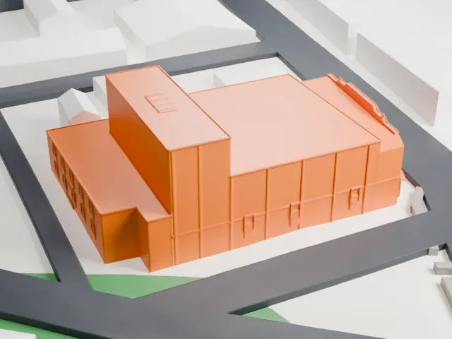 Union County Performing Arts Center model, North view