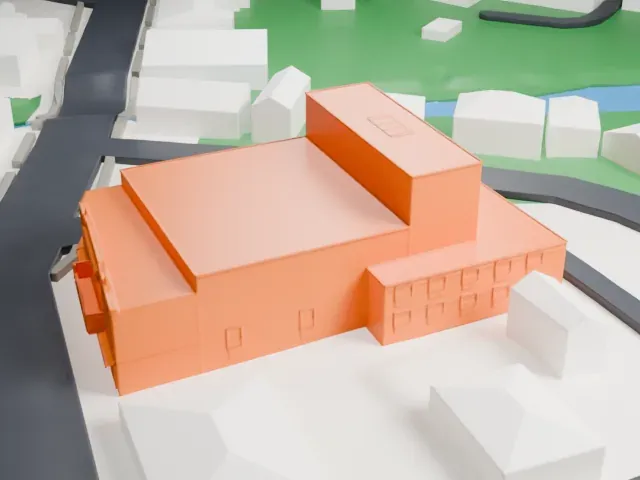 Union County Performing Arts Center model, South view