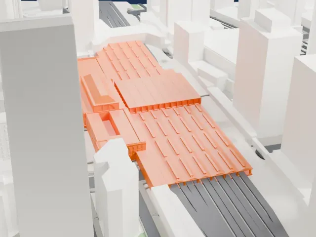 Union Station (Toronto) model, West view
