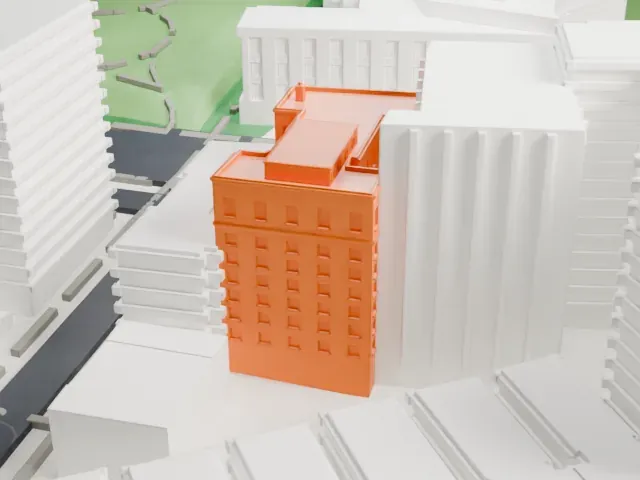 Union Temple of Brooklyn model, North view