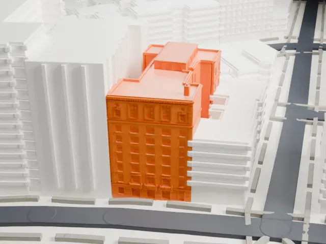 Union Temple of Brooklyn model, South view