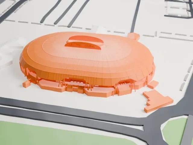 Unipol Arena model, East view