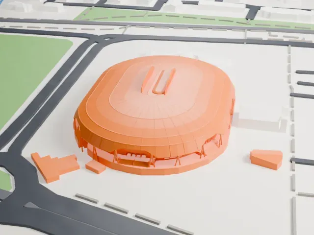 Unipol Arena model, North view