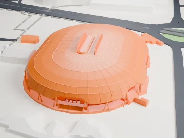Unipol Arena model, South view