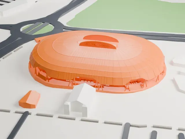 Unipol Arena model, West view