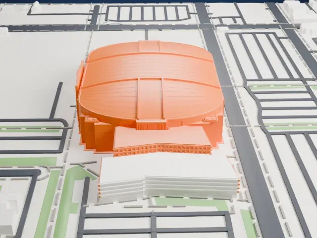 United Center model, East view