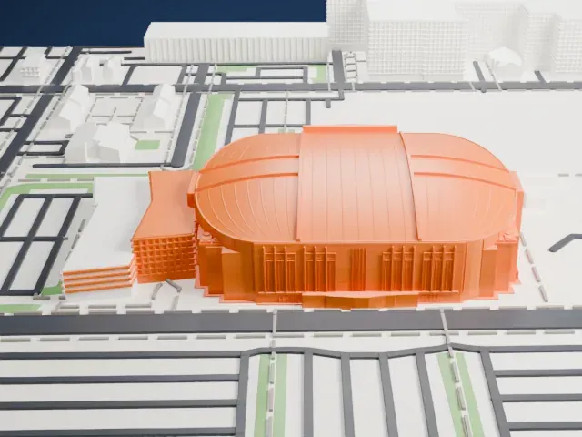 United Center model, North view