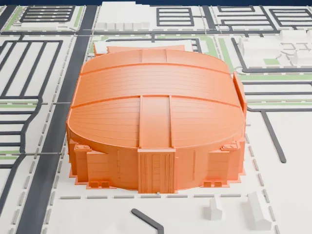 United Center model, West view