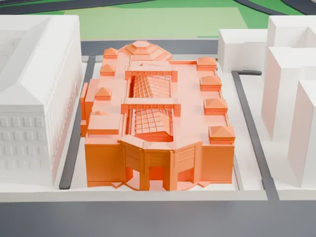 United States Holocaust Memorial Museum model, East view