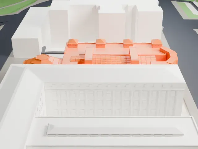 United States Holocaust Memorial Museum model, South view