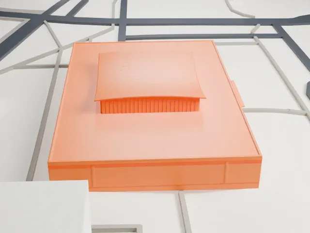 United States National Library of Medicine model, South view