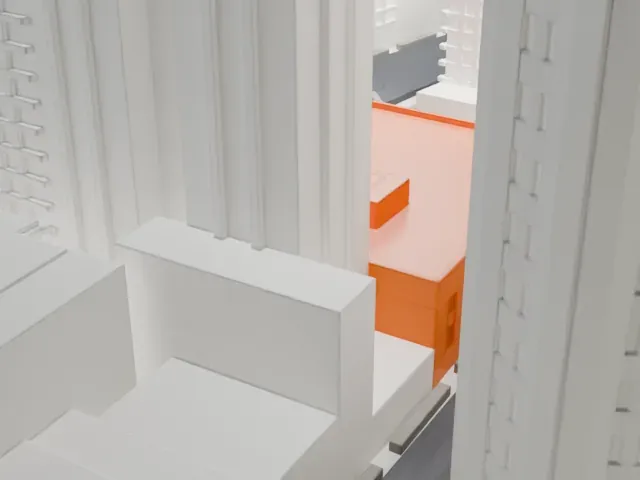 United States Post Office, Canal Street Station model, West view