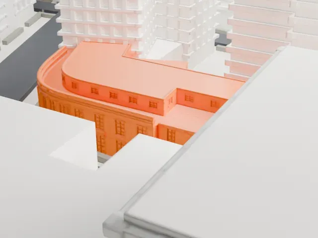 United States Post Office, Cooper Station model, South view