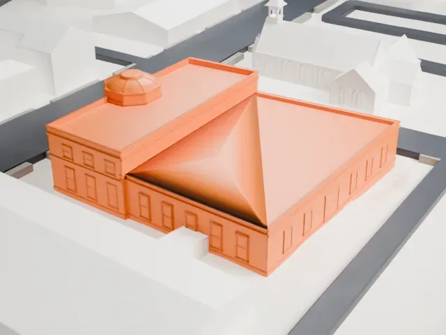 United States Post Office, Far Rockaway model, East view