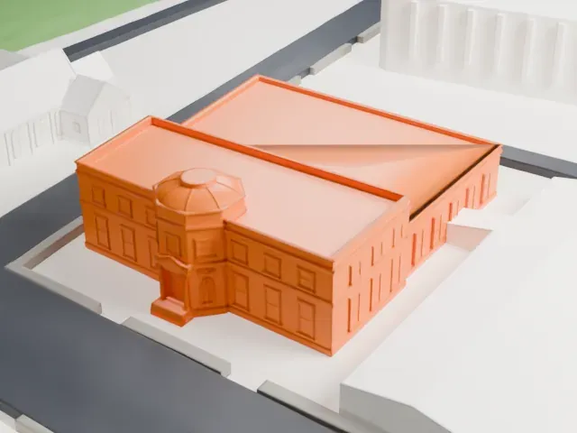 United States Post Office, Far Rockaway model, South view