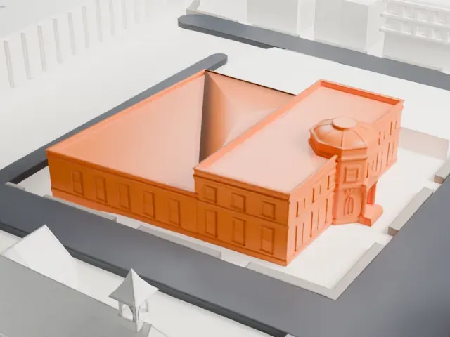 United States Post Office, Far Rockaway model, West view