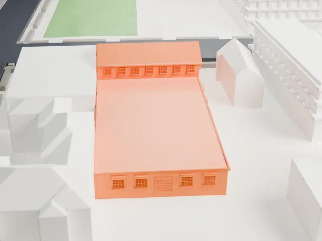United States Post Office, Flatbush model, North view