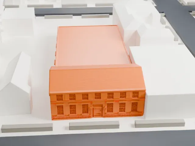 United States Post Office, Flatbush model, South view