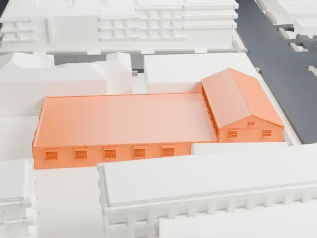 United States Post Office, Flatbush model, West view