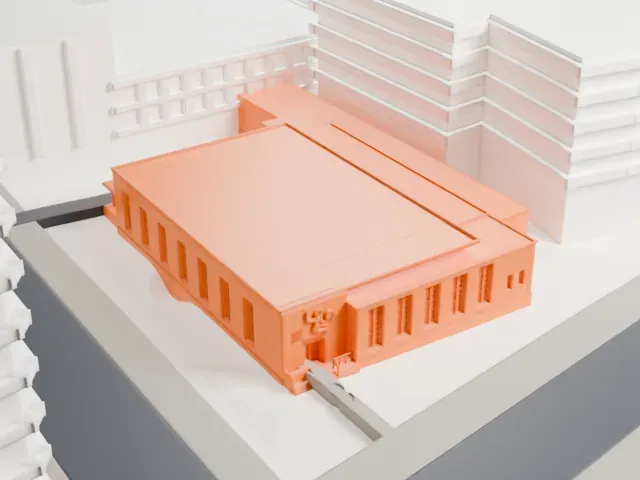 United States Post Office, Forest Hills model, East view