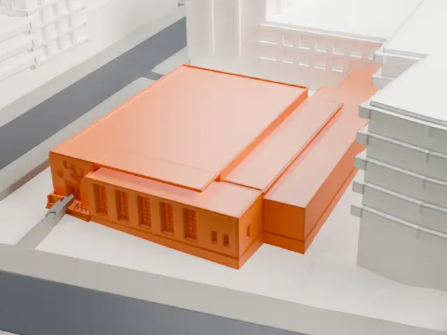 United States Post Office, Forest Hills model, North view