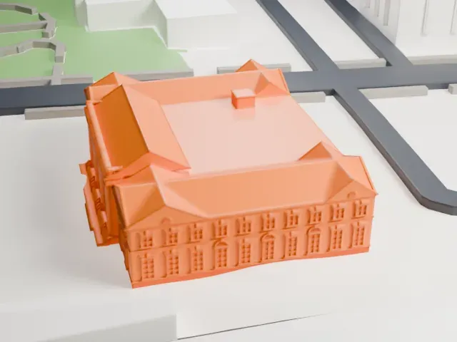 United States Post Office, Freeport model, East view